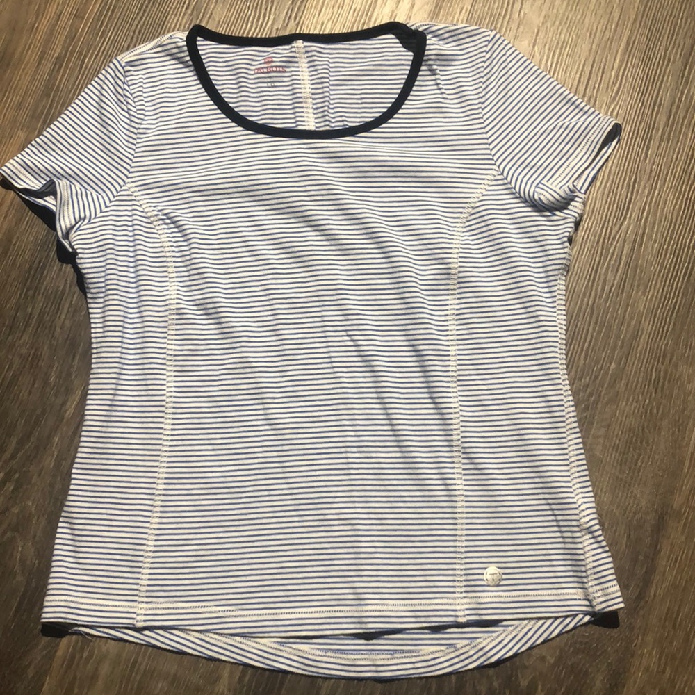 Women’s Talbots Striped Short Sleeve Top Sz LP